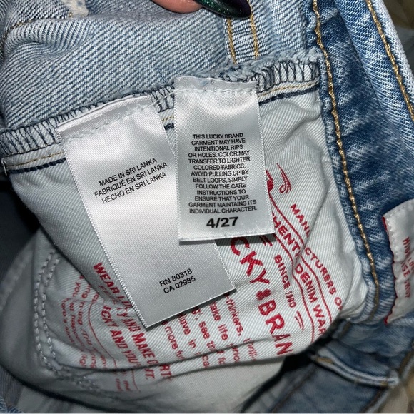 LUCKY‎ BRAND 90s Loose High Rise Crop Jeans Light Wash 4/27 Casual Cotton - Picture 3 of 8